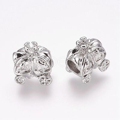 Alloy Large Hole European Beads MPDL-P002-08-1