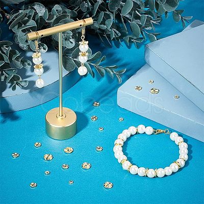 PandaHall Elite 60Pcs 3 Style 18K Gold Plated Brass Spacer Beads KK-PH0009-51-1