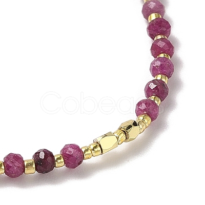 Gemstone Braided Bead Bracelets BJEW-C061-09-1