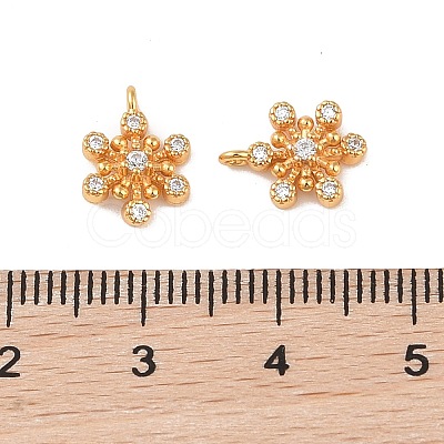 925 Silver Pave Clear Cubic Zirconia Snowflake Charms STER-O006-03G-1