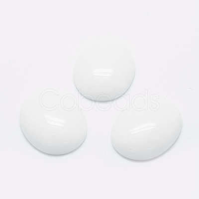 Opaque Glass Cabochons G-G759-P01-1