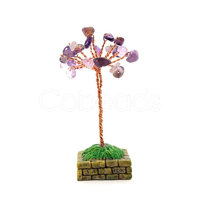 Amethyst Flower Garden Crushed Stone Fortune Tree Ornaments Mini Home Creative Office Decoration Crafts Small Ornaments PW-WG4CBFE-11-1