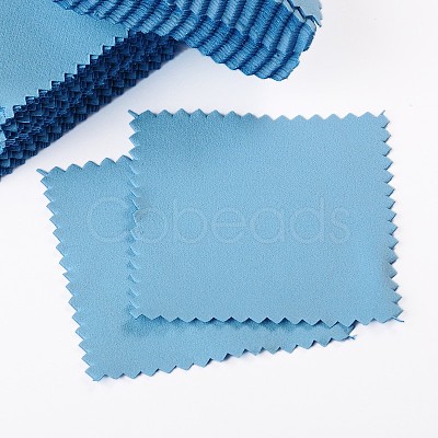 Suede Fabric Square Silver Polishing Cloth AJEW-G005-01-1