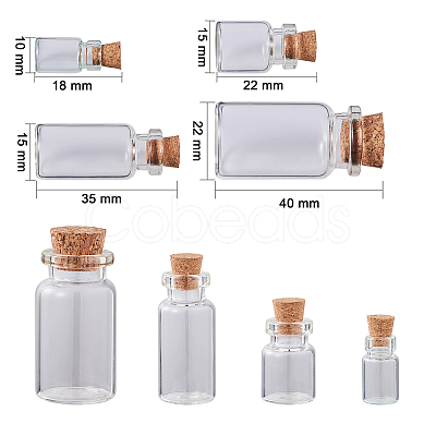 Glass Jar Glass Bottles AJEW-YW0001-01-1