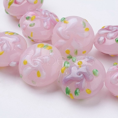 Handmade Bumpy Lampwork Beads Strands LAMP-K027-06D-1