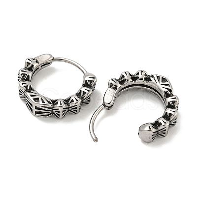 316 Surgical Stainless Steel Hoop Earrings EJEW-D096-12AS-19-1