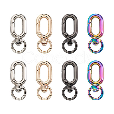 Biyun 8Pcs 4 Colors Zinc Alloy Swivel Clasps FIND-BY0001-07-1