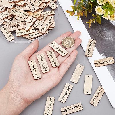 HOBBIESAY 150Pcs Unfinished Wood Connector Charms FIND-HY0001-19-1