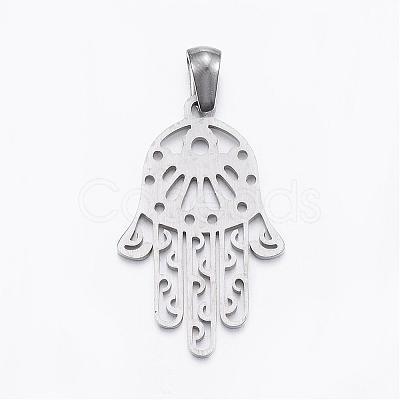 Tarnish Resistant 304 Stainless Steel Pendants STAS-H355-04P-1