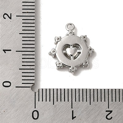 Brass Micro Pave Cubic Zirconia Charms KK-D091-01P-1