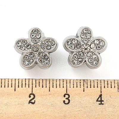 Rack Plating Alloy Rhinestone European Beads FIND-B034-17P-01-1