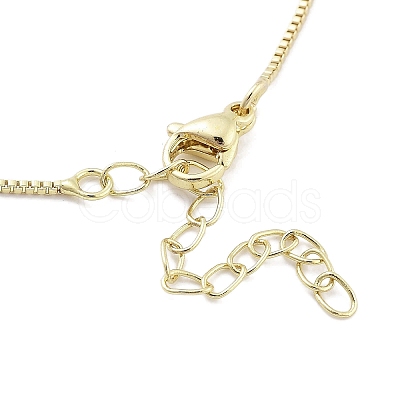 Brass Pendants Necklace NJEW-B101-02G-04-1