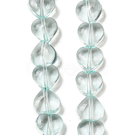 Baking Paint Transparent Glass Beads Strands DGLA-A08-T8mm-KD09-1
