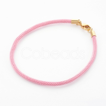 Braided Cotton Cord Bracelet Making MAK-L018-03A-01-G-1