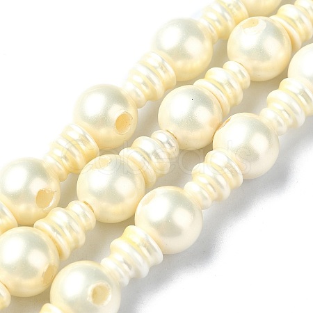 Natural Shell Pearl 3-Hole Guru Bead Strands G-K149-53A-1