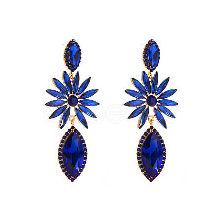 Sparkling Geometric Earrings with Alloy and Colorful Rhinestones for Women's Party Look ST8412312-1