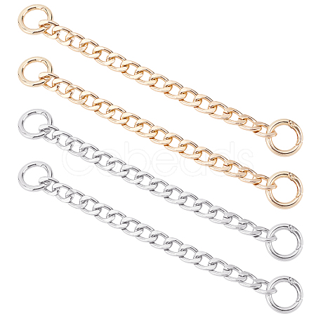  6Pcs 2 Color Custom Aluminum Curb Chain Strap FIND-NB0001-67-1