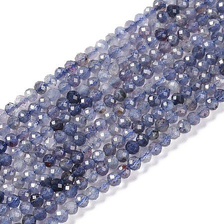 Natural Iolite Beads Strands G-N342-32-1