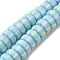 Polymer Clay Beads Strands, Rondelle, Pale Turquoise, 6.5~7x3~3.5mm, Hole: 1.6mm, about 116~123pcs/strand, 15.55~15.94''(39.5~40.5cm)