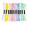 12Bundles 12 Colors Hand-woven Embroidery Cotton Threads, Mixed Color, 1mm, about 8.75 Yards(8m)/Bundle, 1bundle/color