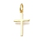 925 Sterling Silver Pendants, Religion Cross Charms, with Jump Rings & 925 Stamp, Golden, 16x9.5x1mm, Hole: 3mm