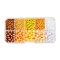 DIY 10 Grids ABS Plastic & Glass Seed Beads Jewelry Making Finding Beads Kits, Round & Rondelle, Gold, 2~6x1.5~5.5mm, Hole: 0.8~1.6mm