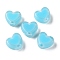 Heart Acrylic Beads, Bead in Bead, Deep Sky Blue, 7x8x4mm, Hole: 1.8mm, about 2777pcs/500g