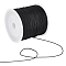 SUNNYCLUE 1 Roll Braided Nylon Thread, Chinese Knotting Cord Beading Cord for Beading Jewelry Making, Black, 0.8mm, about 100 yards/roll