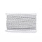 Polyester Trim Sewing Lace, Handmade Sweater Ribbon Trim Decorative Belt Centipede Braided Lace Ribbon Skirt Collar Sleeve Side, Light Grey, 1/2 inch(12mm), about 19 yards/card