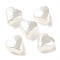 Opaque Acrylic Beads, Faceted, Heart, White, 11x11.5x8mm, Hole: 2.1mm, about 785pcs/500g