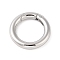 Tarnish Resistant 304 Stainless Steel Spring Gate Rings, O Rings, Manual Polishing, Stainless Steel Color, 20x3.5mm