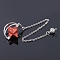 Natural Red Jasper Pointed Dowsing Pendulums, with Platinum Brass Findings, Star, 205mm