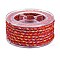 12-Ply Braided Nylon Cord, for Jewelry Making, Round, Red, 5mm, about 8.75 Yards(8m)/Roll