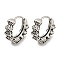 316 Surgical Stainless Steel Hoop Earrings, Bicone, Antique Silver, 15x4.5mm