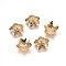 PVD Vacuum Plating 304 Stainless Steel Bead Caps, 5-Petal, Flower, Golden, 10x10.5x2.5mm, Hole: 1.4mm