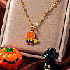 Halloween Stainless Steel Enamel Pendant Necklaces HG2651-5