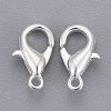 Silver Color Plated Zinc Alloy Lobster Claw Clasps X-E103-S-2