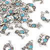 26Pcs 26 Styles Alloy Letter Pendants with Resin Imitation Synthetic Turquoise FIND-TA0003-70-9