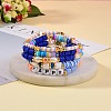 5Pcs 5 Style Handmade Polymer Clay Beads Stretch Bracelets Sets BJEW-SZ0001-77B-3