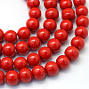 Baking Painted Pearlized Glass Pearl Round Bead Strands X-HY-Q003-6mm-55-1