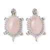 Natural Rose Quartz Pendants G-A095-04P-02-1