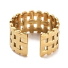 304 Stainless Steel Net Open Cuff Rings RJEW-K273-02G-3