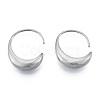 Non-Tarnish 316 Surgical Stainless Steel Oval Hoop Earrings for Men Women EJEW-N052-11-2