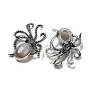 Natural Grey Agate Octopus Brooch G-Z050-01C-2