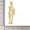 Hierarch Rack Plating Brass Micro Pave Clear Cubic Zirconia Pendants KK-U019-27G-3