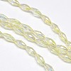 Electroplate Crystal Glass Rice Beads Strands X-EGLA-F042-A15-2