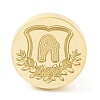 Golden Tone Round Wax Seal Brass Stamp Heads AJEW-Z034-02G-A-2