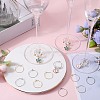 SUNNYCLUE 200Pcs 2 Style 316 Surgical Stainless Steel Wine Glass Charms Rings STAS-SC0007-20-4