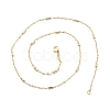 Brass Column Link and Cable Chains Necklace for Women NJEW-P265-31G-3