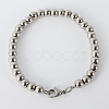 304 Stainless Steel Beaded Bracelets BJEW-N240-16P-1